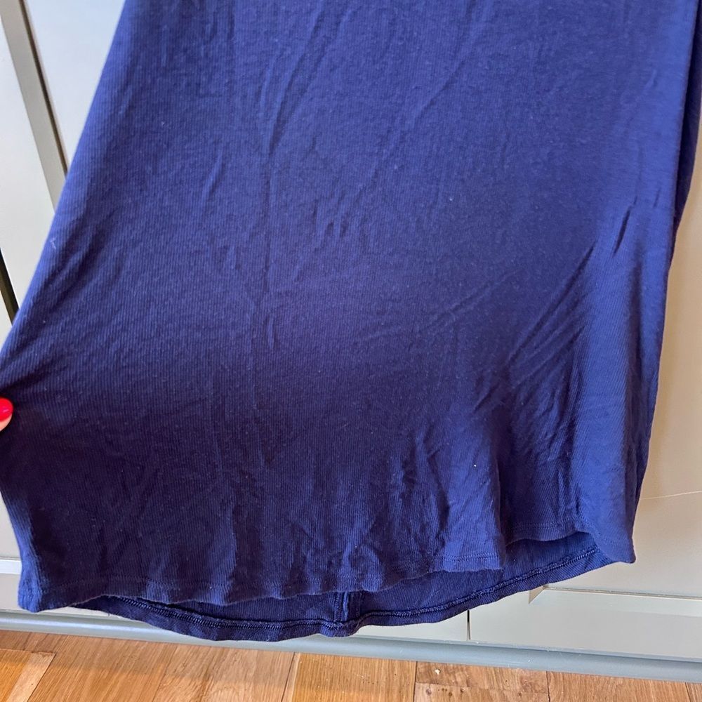 Athleta Navy Lightweight Rib Open Back Tank - Picture 3 of 6